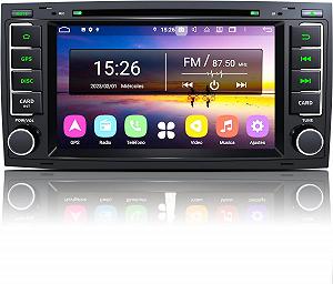 Штатна автомагнітола CAWELL KD-7077 для VW T5 Multivan & VW Touareg / 7" / Сенсорна / 4/64Гб / Android 12 / Apple CarPlay / Android Auto / Bluetooth / WI-FI / GPS / USB / CD / FM / RCA / DAB+ / 2DIN - Фото 1