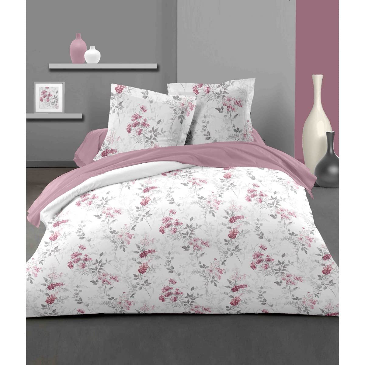 Підковдра Home Linge Passion Двоспальний 240 x 260 см Pompadour Білий та Пильно-рожевий, фото №3
