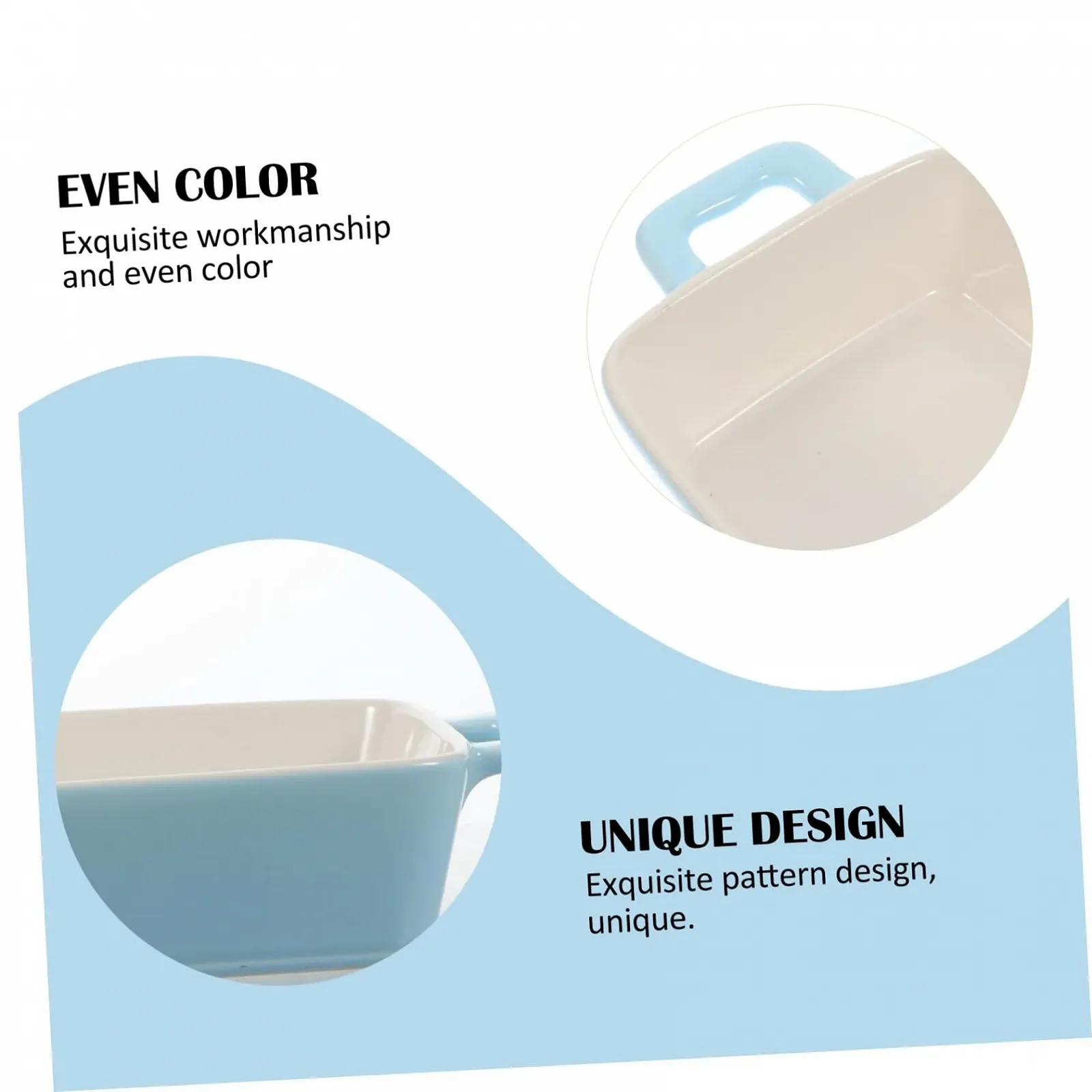 Форма для запікання Garneck керамічна з двома ручками термостійка для посудомийної машини, фото №4