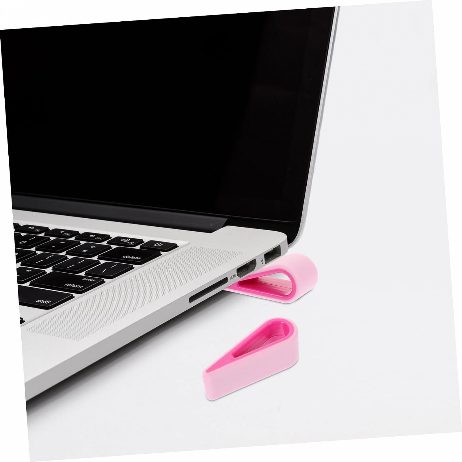 Подставка для ноутбука TEHAUX, регулируемая по высоте, 2 шт., портативная подставка для ноутбука с функцией охлаждения, эргономичная поддержка для ноутбука для стола и кровати, розовая, фото №5