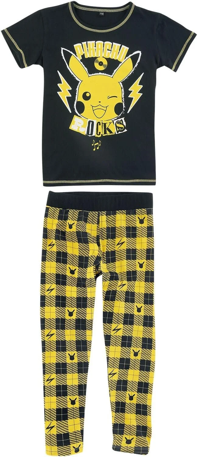 Піжама Дитяча Pokémon Pikachu Rocks Unisex Чорний/Жовтий, фото №1