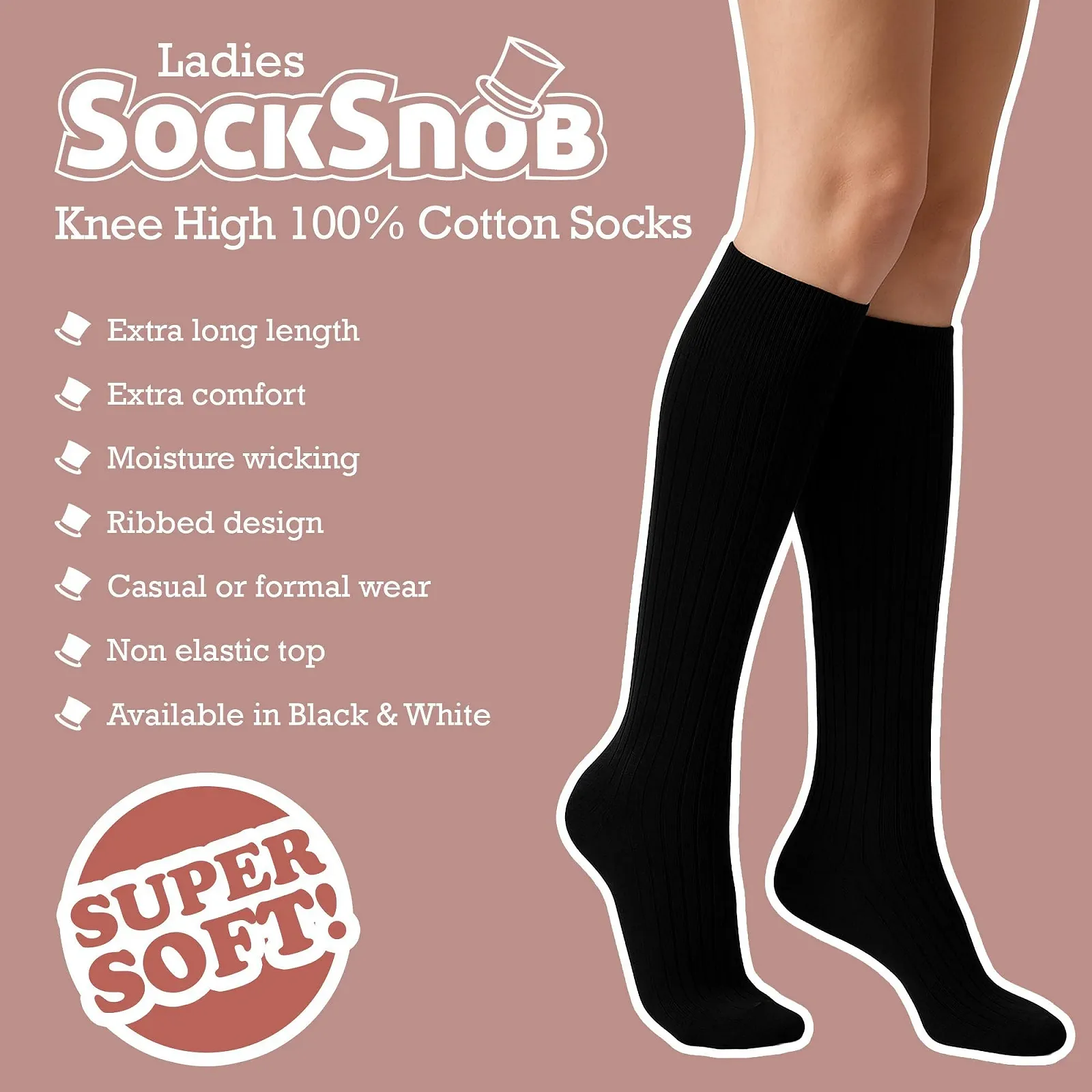 Шкарпетки до коліна Sock Snob 100% бавовна, 3 пари, фото №3