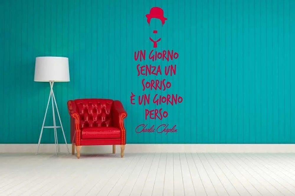 Наклейка на стіну 4You Charlie Chaplin День без посмішки — втрачений день 85 x 34 см Чорний, фото №4