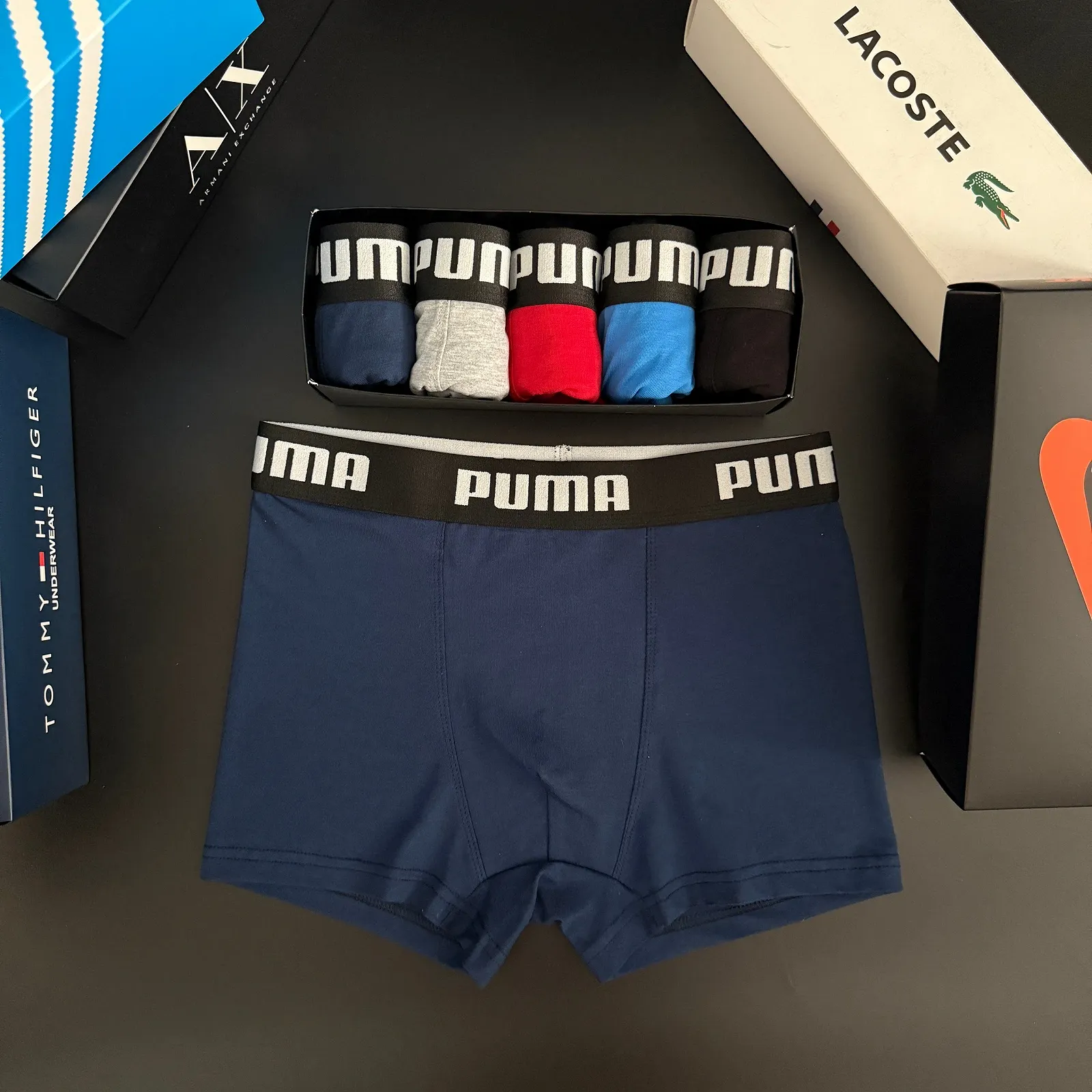 Мужские боксерские трусы комплект PUMA разноцветные, фото №10