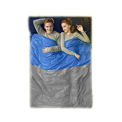 Спальний мішок Cold and Warm Portable Double для внутрішнього та зовнішнього використання утеплений сірий, фото №1