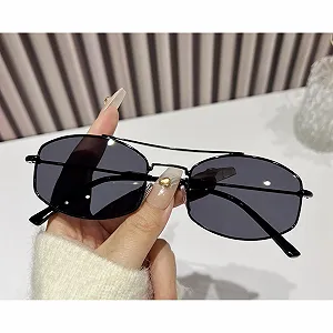 Стильные солнцезащитные очки с маленькой металлической прямоугольной оправой WDZAYXC для мужчин и женщин synthetic.ua - Фото 1