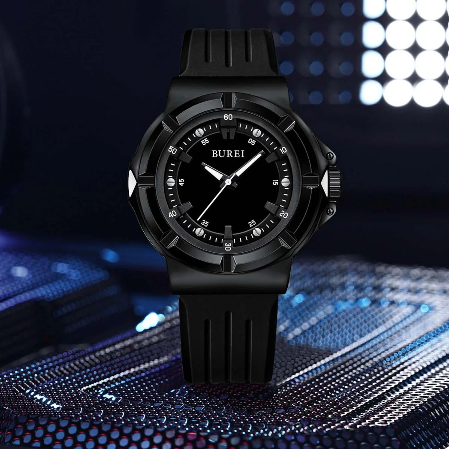 Часы BUREI Мужские Модный Геометрический Дизайн Кварцевые Наручные Часы Мужские Силиконовые Водонепроницаемые Спортивные Классические Модные Мужские Часы Подарок для Мужчин, фото №4 Часы BUREI Мужские Модный Геометрический Дизайн Кварцевые Наручные Часы Мужские Силиконовые Водонепроницаемые Спортивные Классические Модные Мужские Часы Подарок для Мужчин, фото №4