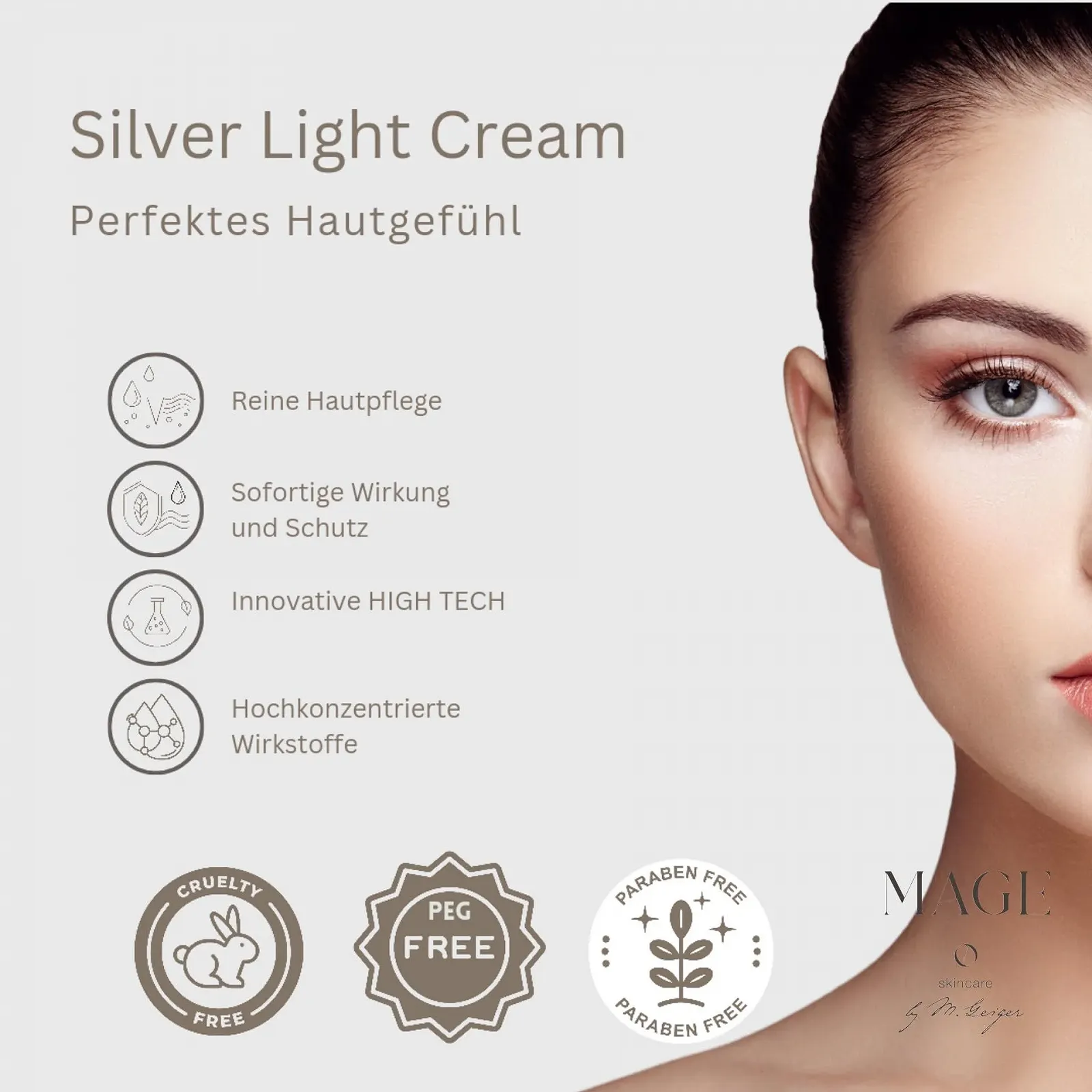 Крем для обличчя MAGE Silver Light 24h проти недосконалостей для шкіри з акне зволожувальний веганський, фото №4 Крем для обличчя MAGE Silver Light 24h проти недосконалостей для шкіри з акне зволожувальний веганський, фото №4