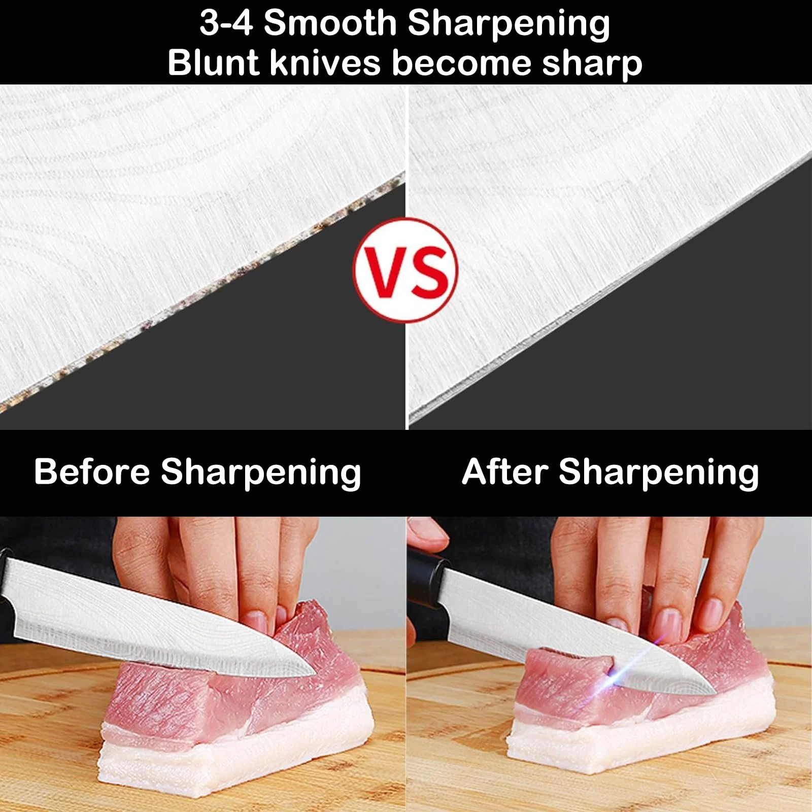 Міні-Точило для ножів З шаровою присоскою Поворотна Чорний, фото №5