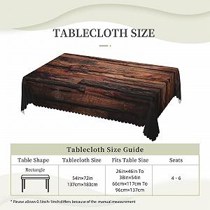 Скатертина Dark Wood Vintage Natural Wood 54x72 дюйми Коричнева synthetic.ua - Фото 1