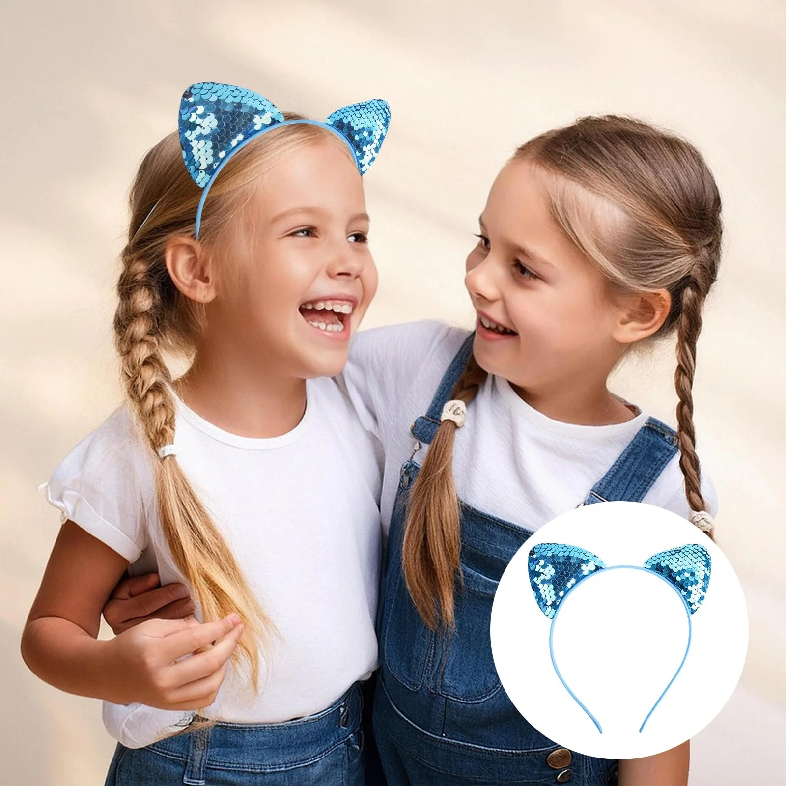 Набір з 10 Блискучих Обручів Вушка Кішки, фото №4