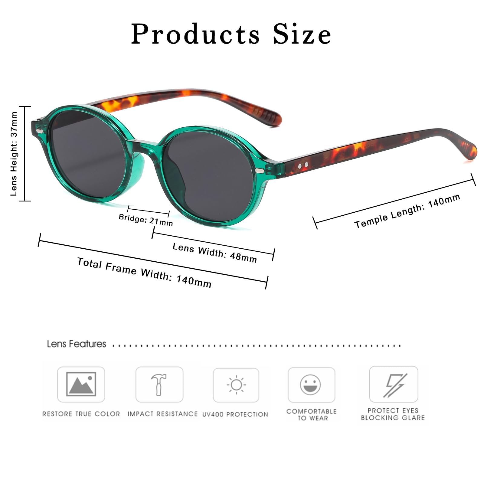 Сонцезахисні окуляри овальні Long Keeper Ретро для чоловіків і жінок 90-х, фото №3 Сонцезахисні окуляри овальні Long Keeper Ретро для чоловіків і жінок 90-х, фото №3