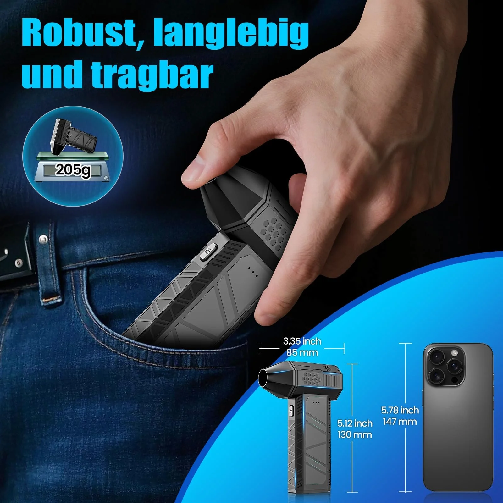 Электрический воздуходувка 130000RPM 3 скорости мини, фото №4