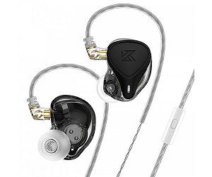 Гібридні навушники KZ ZEX Pro With MIC з електростатичними та арматурними випромінювачами Чорний - Фото 1