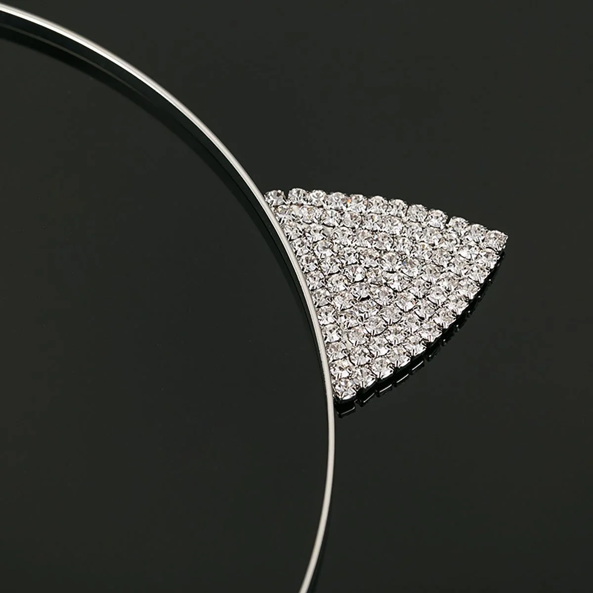 Обруч Котячі Вушка Кристал Стрази 2 шт, фото №3