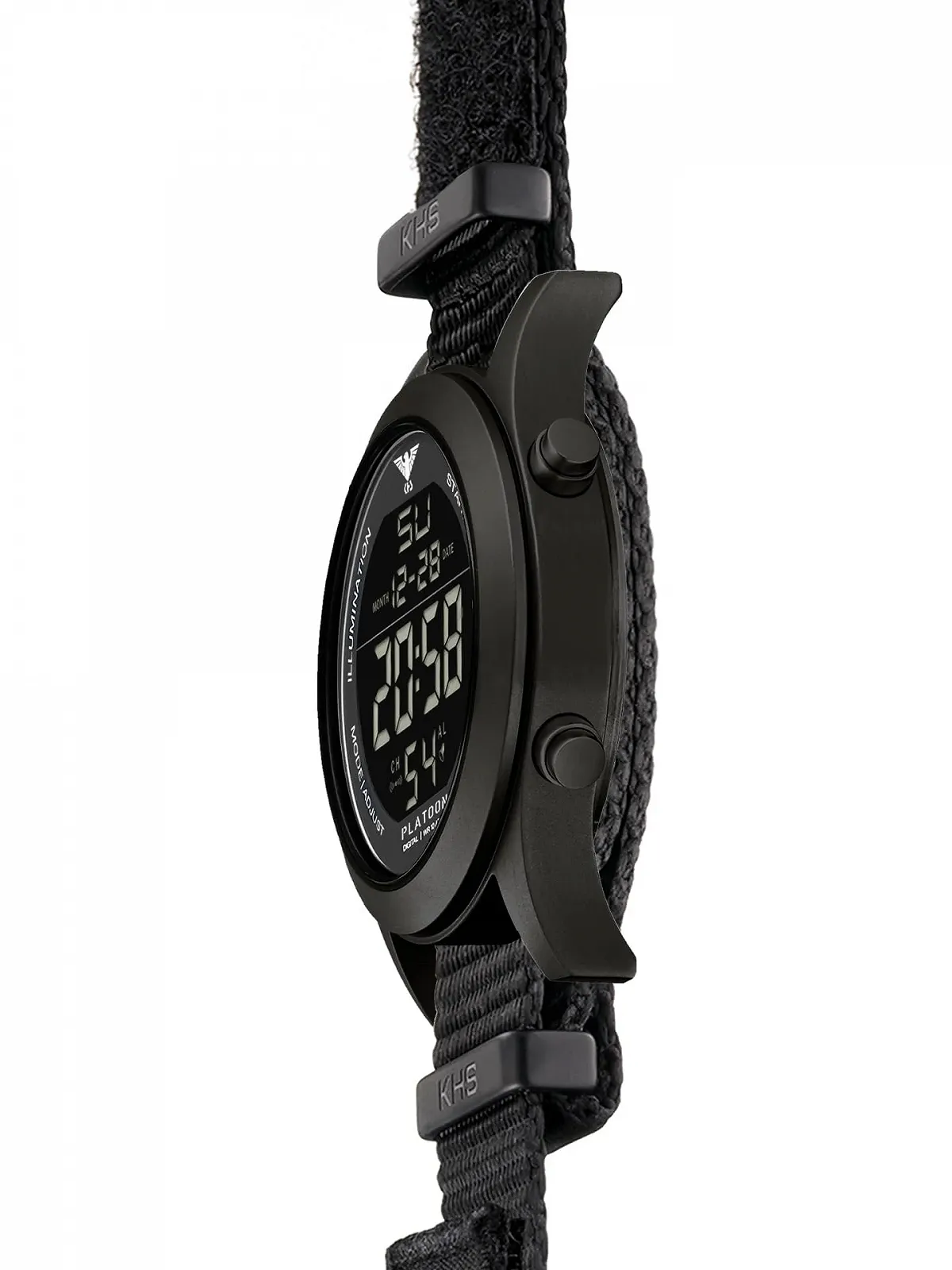 Часы цифровые KHS Platoon Digital Steel Blackened, черный, военный, фото №4 Часы цифровые KHS Platoon Digital Steel Blackened, черный, военный, фото №4