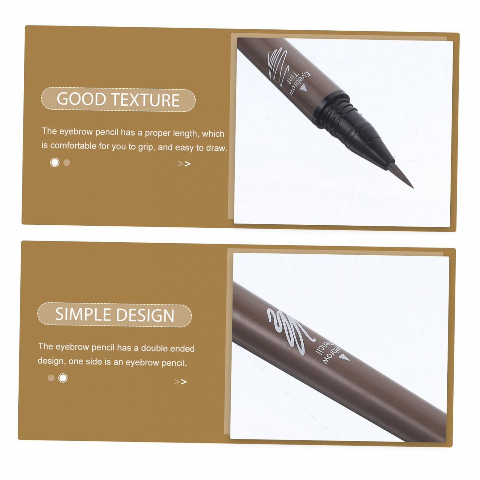 Олівець для брів Gogogmee Eyebrow 1-в-1 пластиковий темно-коричневий, фото №2