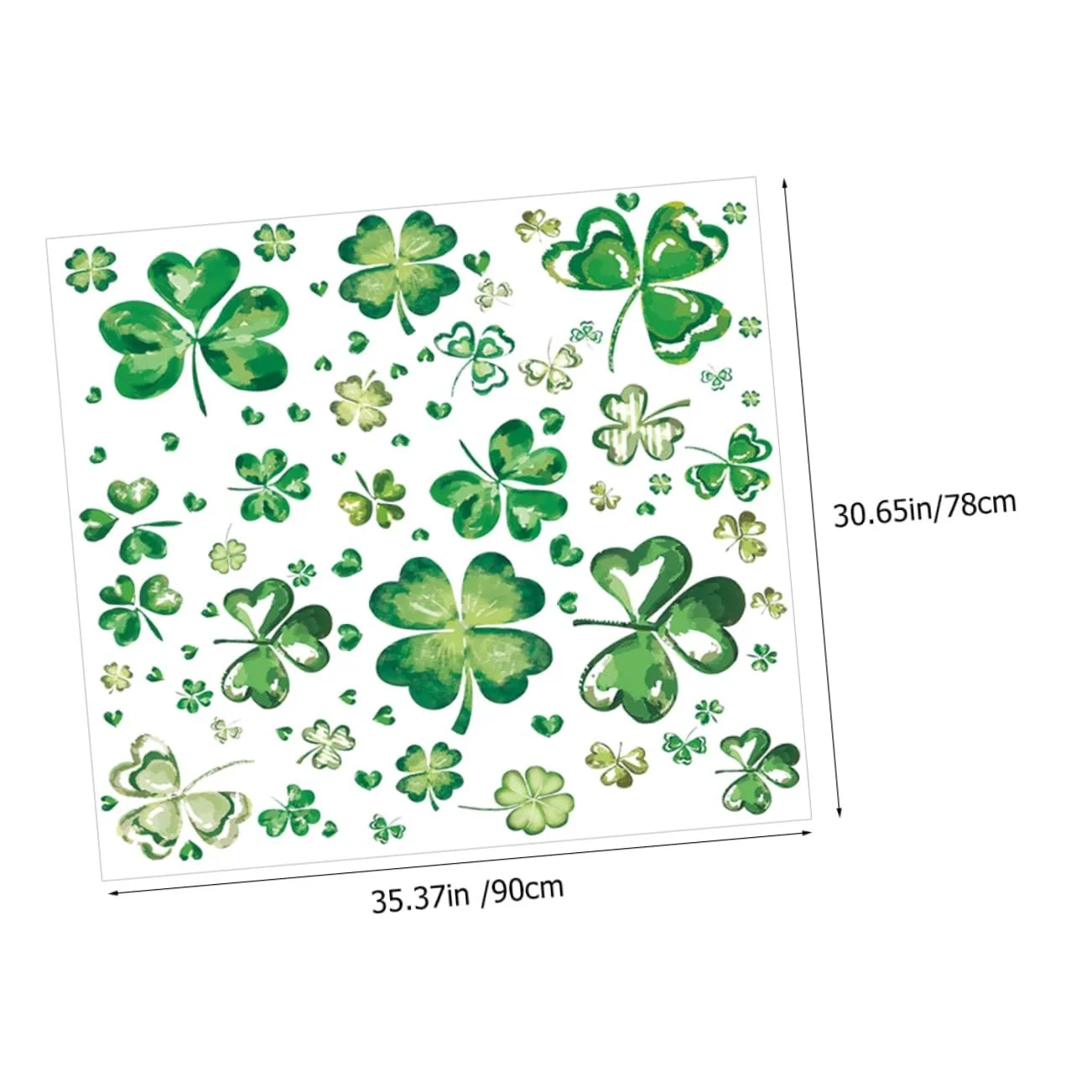 Настінна наклейка HEMOTON Four Leaves Clover PVC, фото №7