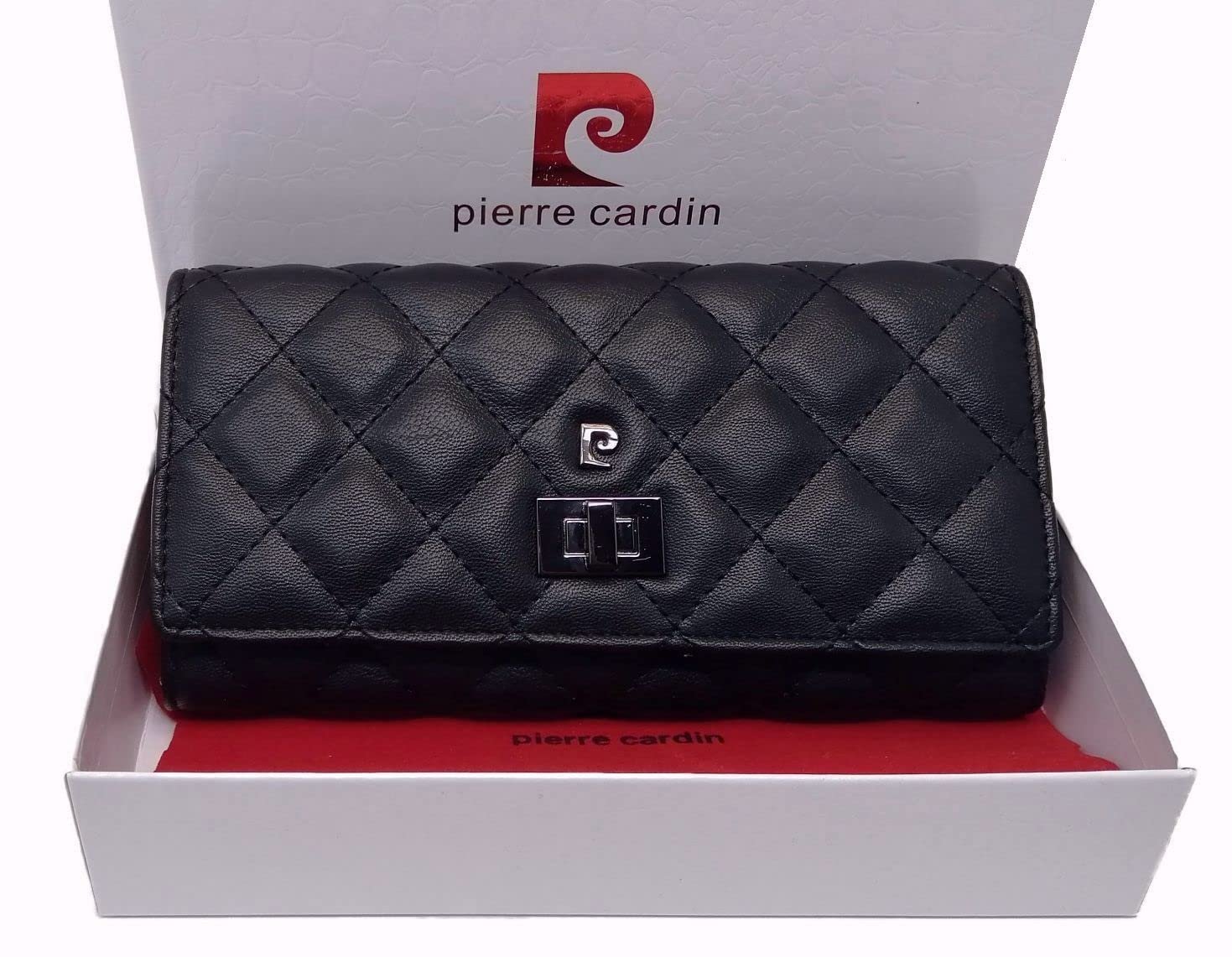 Кошелек Pierre Cardin Jenuos Женский Большой Длинный Кошелек Элегантная Сумочка Кожаный Много Карточек с Карманом на Молнии черный Современный, фото №7