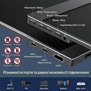 Монітор портативний 15.6" Cocopar Y156FH7S Full HD IPS 60 Гц synthetic.ua - Фото 1