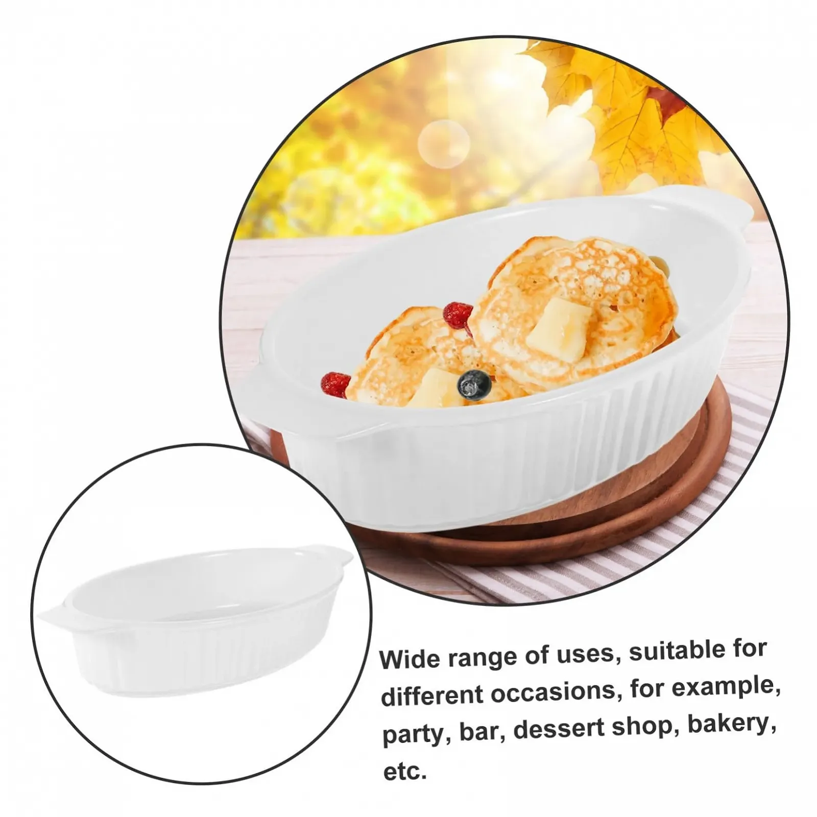 Форма для запекания керамическая с ручками 1 шт., фото №6