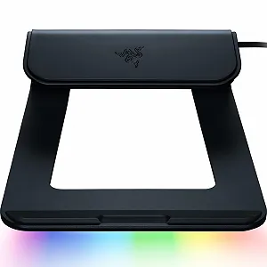Подставка для ноутбука Razer Chroma V2 - эргономичная подставка для ноутбука с 3 портами USB (2 x USB-A, 1 x USB-C, 1 x HDMI, угол наклона 18 градусов, алюминиевый и эргономичный дизайн) Черный - Фото 1