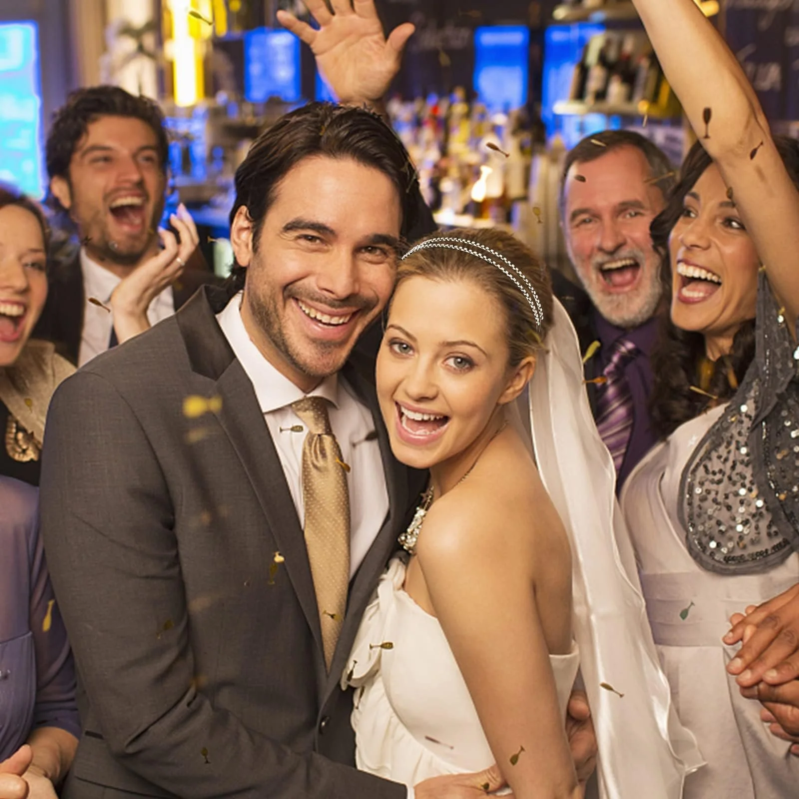 Обруч зі стразами 4 шт Блискучий, фото №5