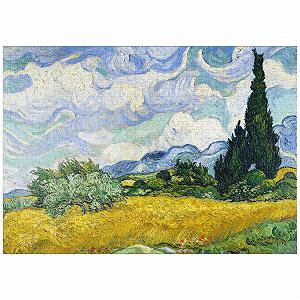 Пазл MyPuzzle Special Collection by Æpyornis Wheat Field with Cypresses (1889) by Vincent Van Gogh 1000 элементов - Фото 1