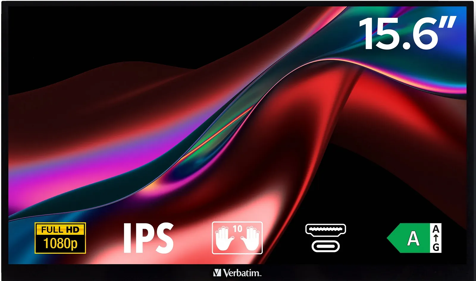 Монитор портативный сенсорный 15.6" Verbatim PMT-15 Full HD IPS 60 Гц, фото №1 Монитор портативный сенсорный 15.6" Verbatim PMT-15 Full HD IPS 60 Гц, фото №1