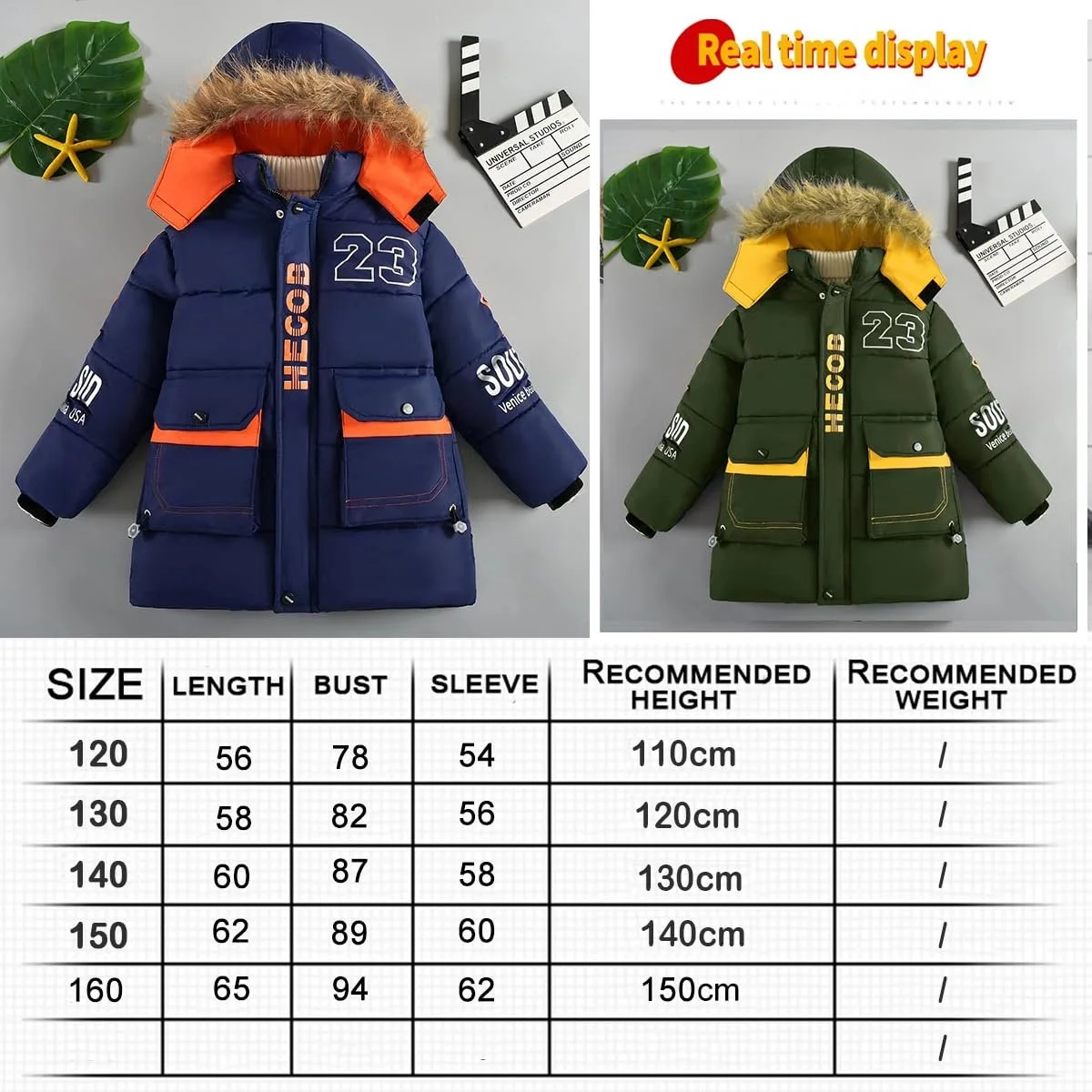 Куртка Парка linboo Зимняя Теплая Флисовая с Капюшоном и Мехом для Мальчиков, фото №4