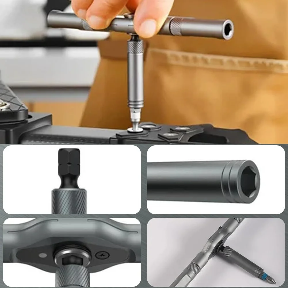 Набір магнітних викруток 42-в-1 з тріскачкою 40 біт Чорний, фото №6