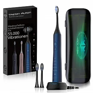 Електрична зубна щітка Tristan Auron звукова 55000 VPM 5 режимів UV-футляр Синя - Фото 1