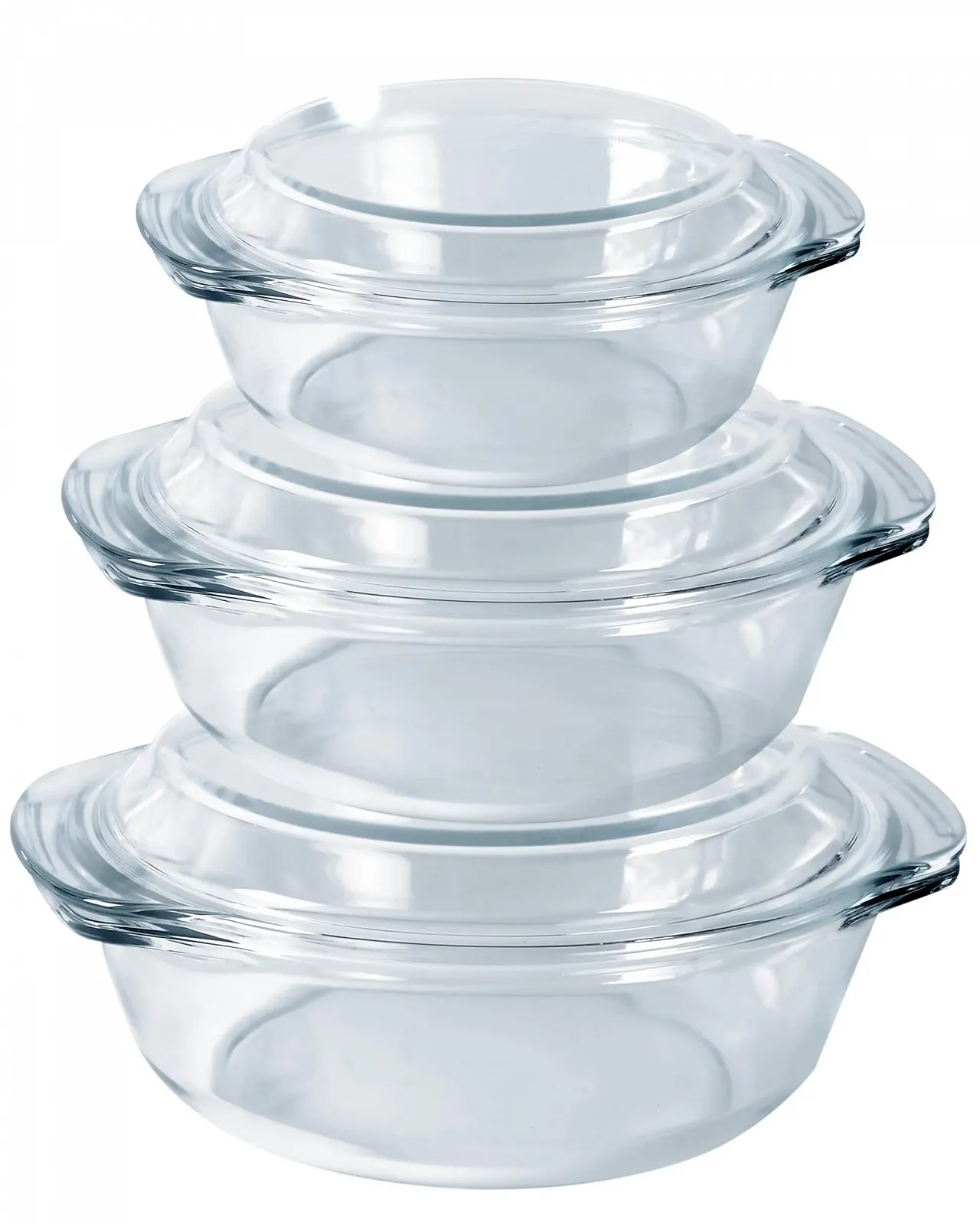 Набор форм для духовки 3 шт. 700 мл - 1500 мл - 2000 мл круглые, фото №1