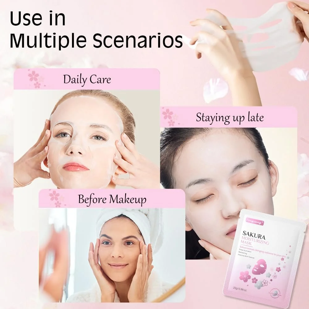 Маска для обличчя Fengyang Sakura Repair, набір масок для обличчя, зволожуюча маска, фото №6