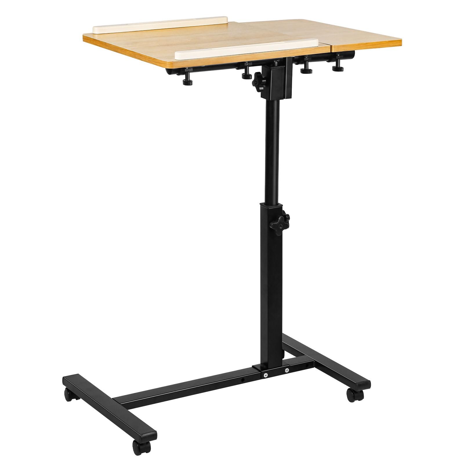 Компьютерный стол с регулировкой высоты, многофункциональный, для дома/офиса/спальни, отделка из натурального дерева, 70 x 44 x 65/95 см, фото №5 Компьютерный стол с регулировкой высоты, многофункциональный, для дома/офиса/спальни, отделка из натурального дерева, 70 x 44 x 65/95 см, фото №5