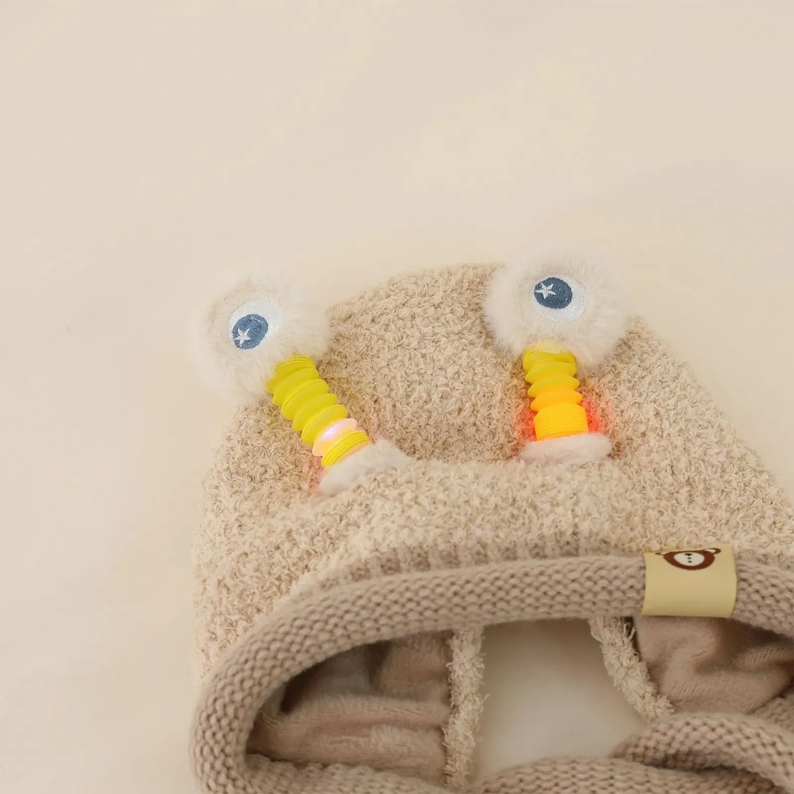 Вязана шапка Frosch дитяча зимова з вушками, фото №5