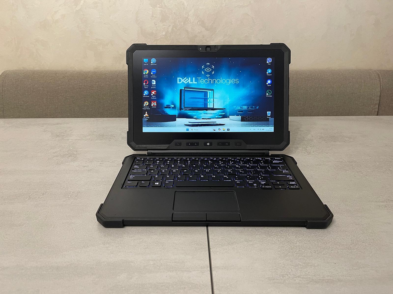 Захищений планшет Dell 7212 Rugged, 11.6" FHD, i5-8350U, 16GB, 256GB, клавіатура, стилус, 4G LTE, фото №1