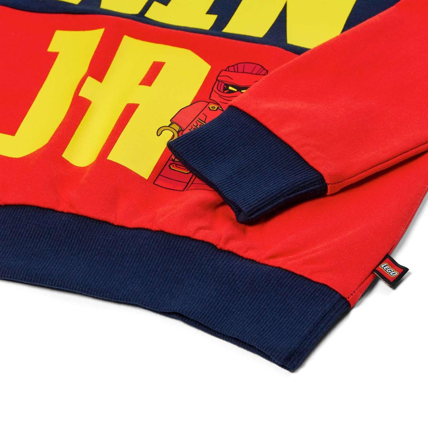 Дитячий світшот Lego Ninjago, сорочка з довгими рукавами з принтом ніндзя Jay, фото №4