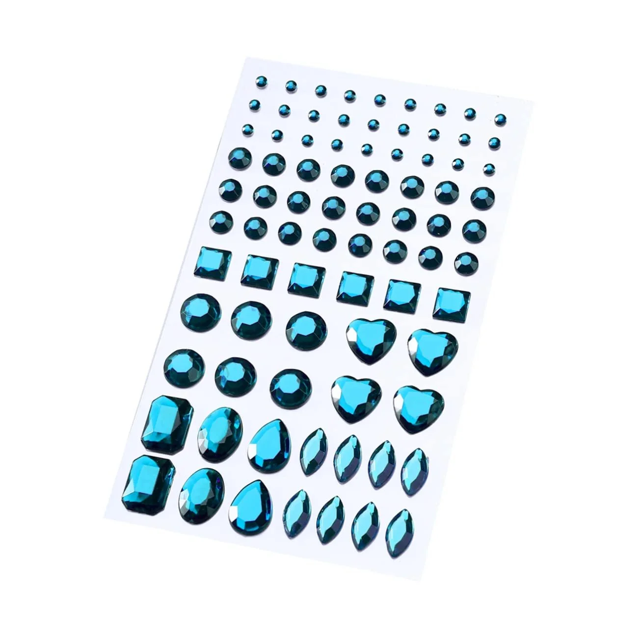 Наклейки акриловые кристаллы Lurrose 3 шт разные формы небесно-голубой, фото №6