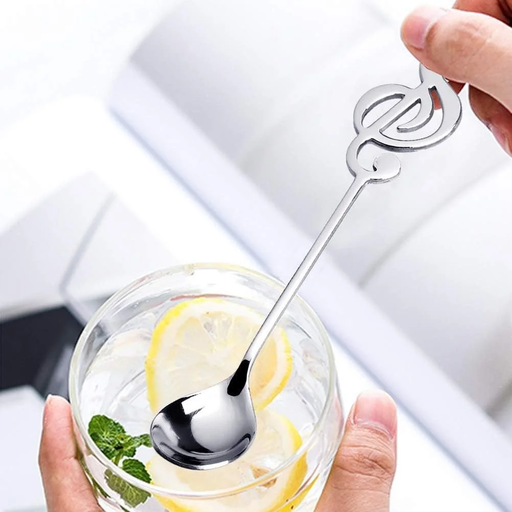 Ложка Кавова Набір 4 шт. Нотний Cтан з Нержавіючої Сталі, фото №4 Ложка Кавова Набір 4 шт. Нотний Cтан з Нержавіючої Сталі, фото №4