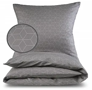 Комплект постільної білизни MALIKA з тисненим принтом 135 x 200 см 4 предмети ÖkoTex для алергіків 2 підковдри 135 x 200 см та 2 наволочки 80 x 80 см - Фото 1