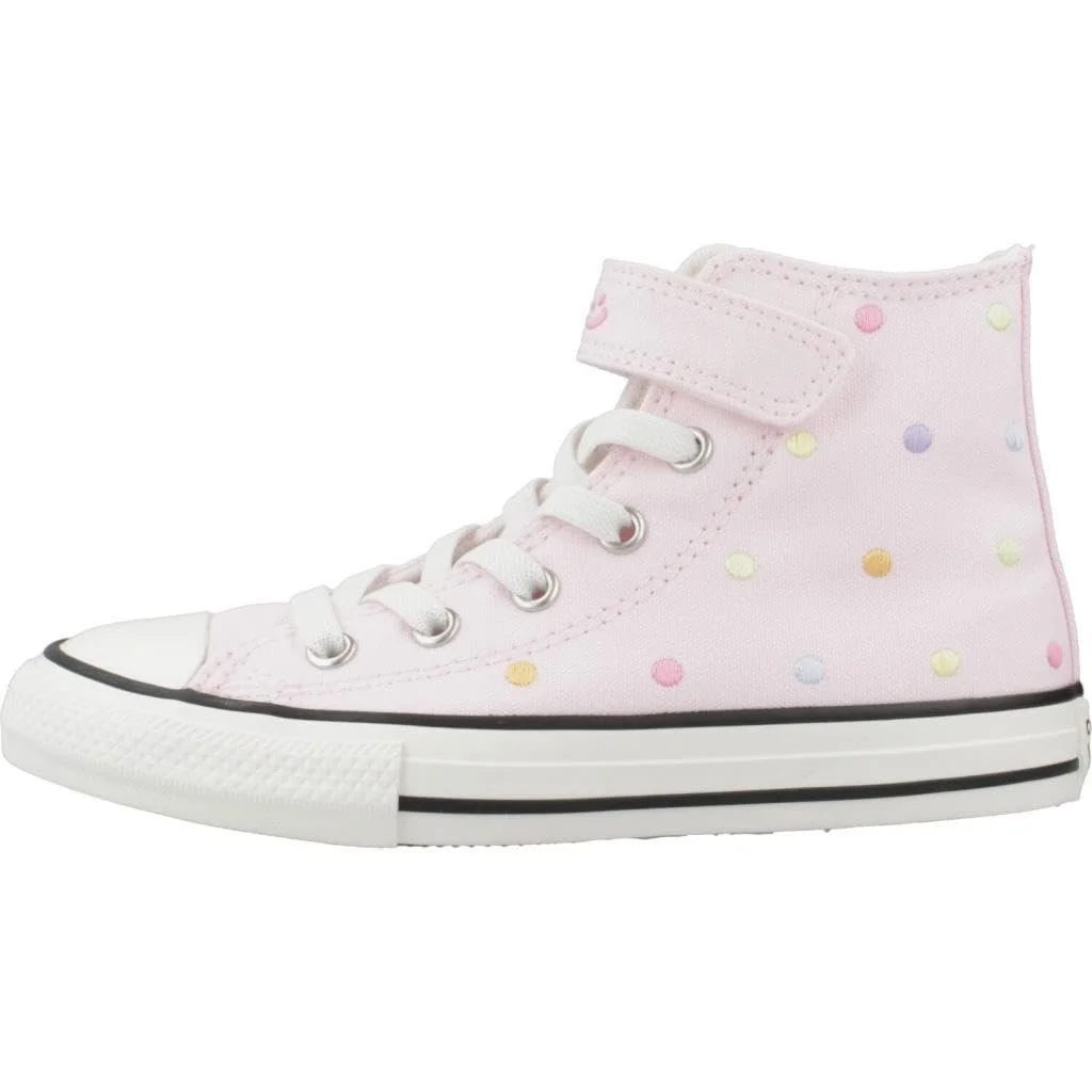 Кеды Converse Chuck Taylor All Star Canvas High Розовые в разноцветный горошек Модель Детские A10701C, фото №2