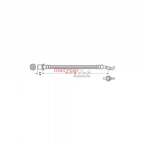 Тормозной шланг METZGER 4110286 для TOYOTA, задний мост слева, задний мост справа - Фото 1