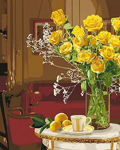 KH3096 Картина для малювання за номерами Яскравий букет Без коробки - Фото 1