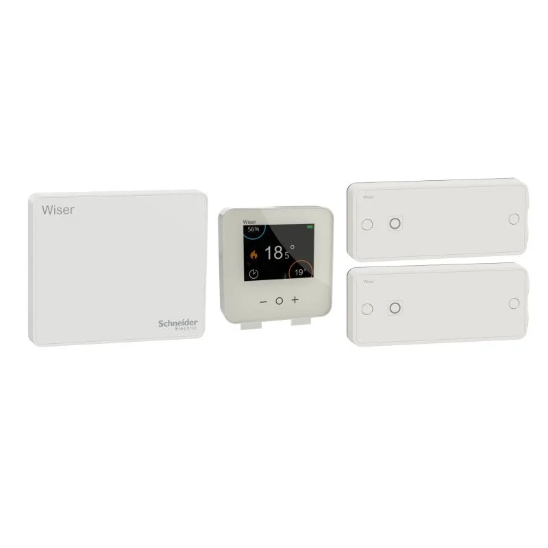 Комплект розумнного опалення Schneider Electric CCTFR6905G2 / 2x16А / 3.6 кВт реле / Wiser App / Білий, фото №1 Комплект розумнного опалення Schneider Electric CCTFR6905G2 / 2x16А / 3.6 кВт реле / Wiser App / Білий, фото №1