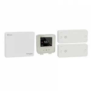 Комплект розумнного опалення Schneider Electric CCTFR6905G2 / 2x16А / 3.6 кВт реле / Wiser App / Білий - Фото 1