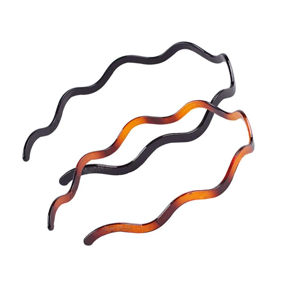 Обруч для волосся Пластик 4 шт Чорний, Коричневий, фото №5