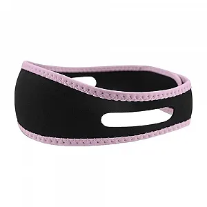 Ремень против храпа Anti Snore, мягкий, регулируемый, для облегчения дыхания во время сна, розовый - Фото 1