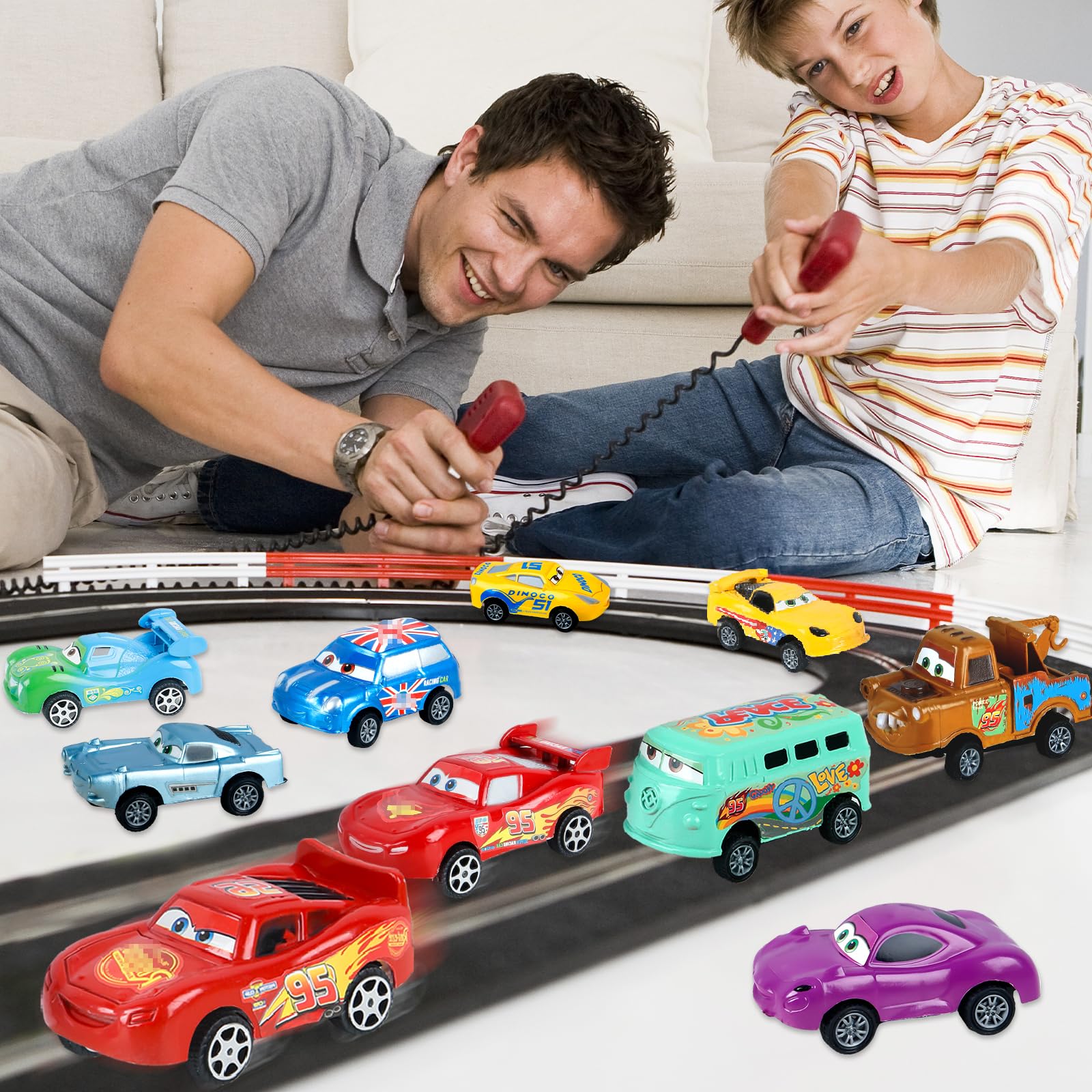 Іграшковий автомобіль Lightning McQueen Набір 12 металевих автомобілів, фото №2 Іграшковий автомобіль Lightning McQueen Набір 12 металевих автомобілів, фото №2