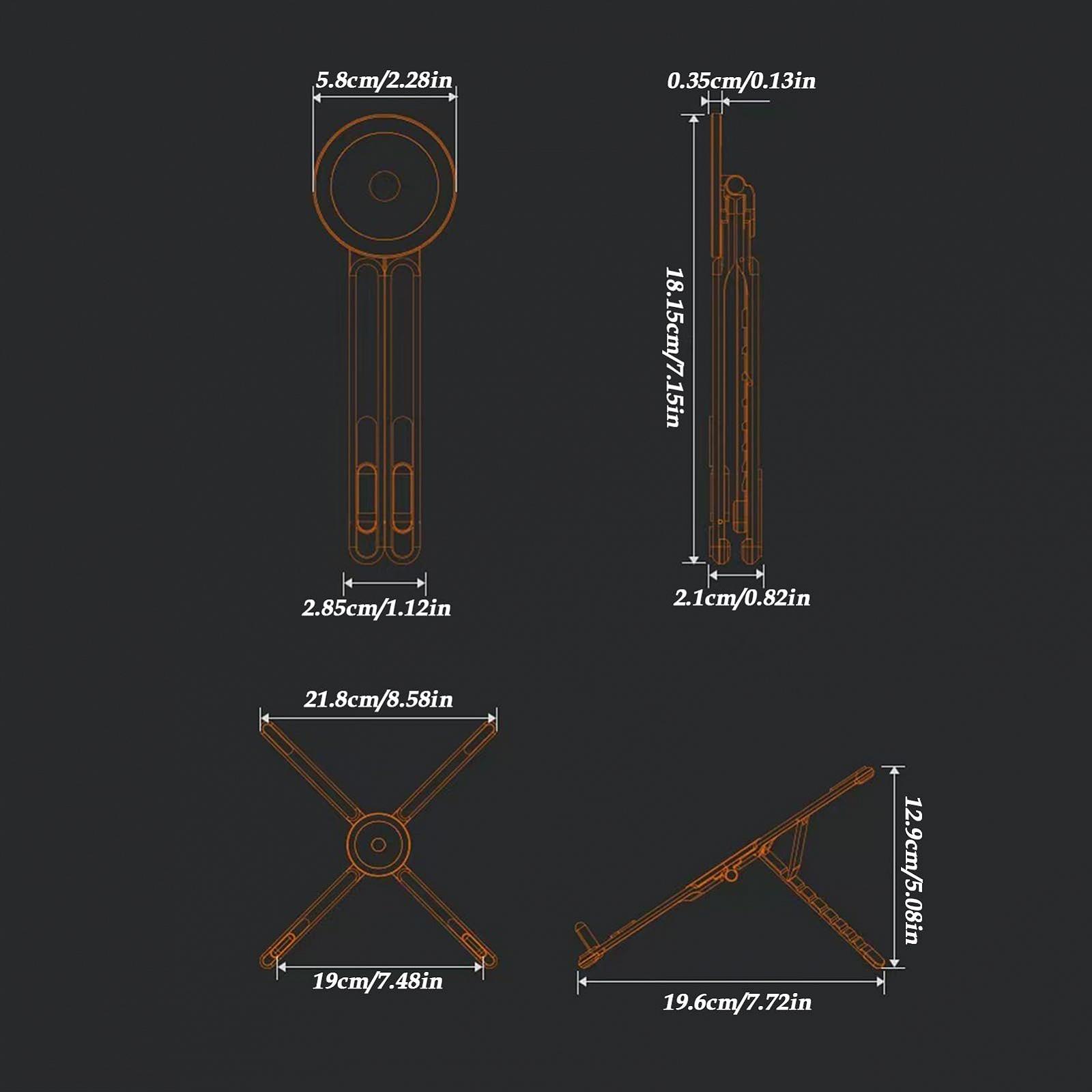 Подставка для ноутбука магнитная алюминиевая для офиса дома, фото №5